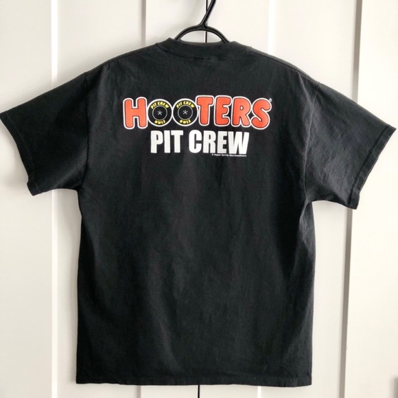 Hooters, Vintage, Racing, Pit Crew Owls, Mens T-Shirt, Black LRG, Good Condition - Picture 3 of 8